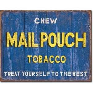  Chew Mailpouch Tobacco Distressed Retro Vintage Tin Sign 