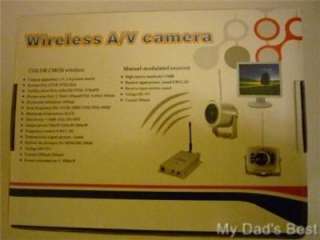 Wireless A V Color Nanny Spy Pinhole Camera  