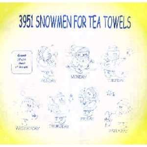  8012 PT R Snowmen For Tea Towels by Aunt Marthas 3951 