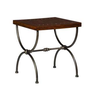 Transitional Iron and Wood End Table NEW  