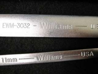 WILLIAMS NEW METRIC WRENCHES (DIV OF SNAP ON) MINT  