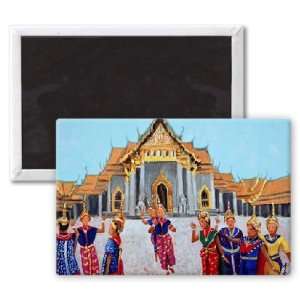 Traditional Thai Dance, 1990 (gouache on   3x2 inch Fridge Magnet 