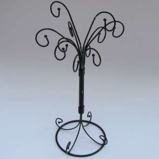 Wrought Iron Metal Jewelry Display Stand 12 Wire Hooks  