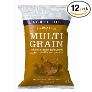 Laurel Hill Tortilla Chips Multigrain, 6.5 Ounce Bags (Pack of 12 
