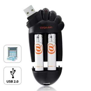  USB Battery Charger   Foot Shaped Tech Gadget Electronics