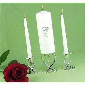  White All My Heart Unity Candle 