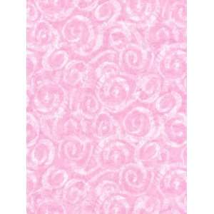  Wallpaper Cream Swirls on Pink Faux