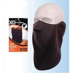  Black Half Cover Face Ski Mask w/ Fleece Neck Guard Scarf 